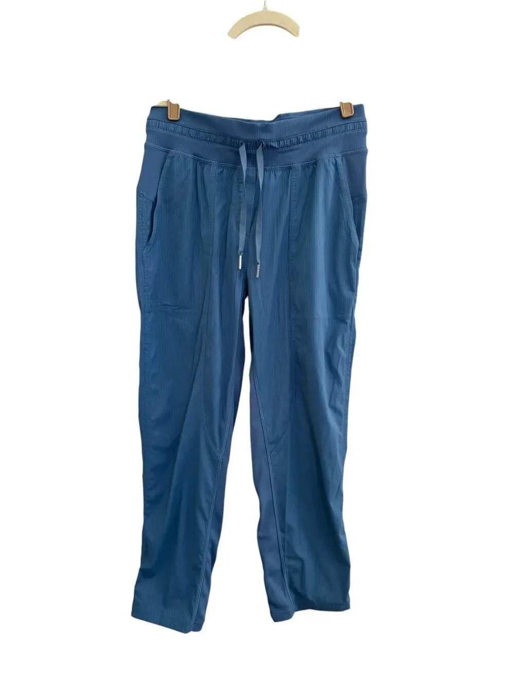 Lululemon Dance Studio Mid Rise Crop Jogger Pants 6 Blue Drawstring #NE178